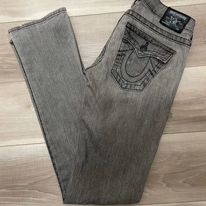 True Religion grey slim bootcut jeans